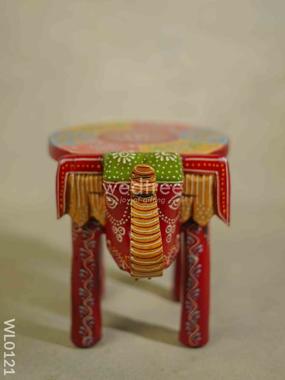 Elephant stool - 8 inch - Multicolour - WL0121
