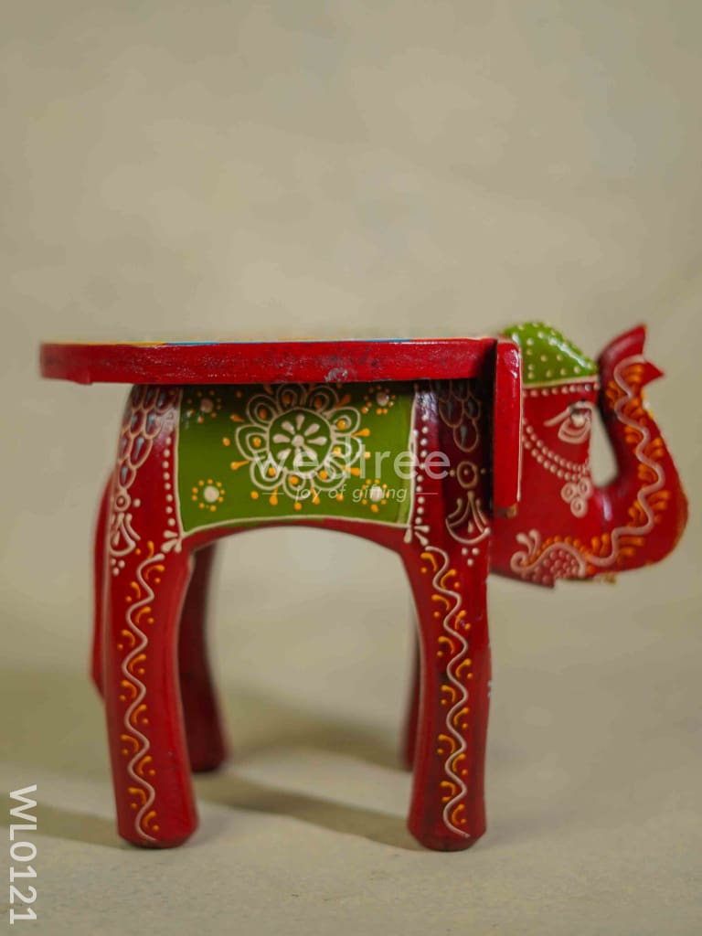 Elephant stool - 8 inch - Multicolour - WL0121