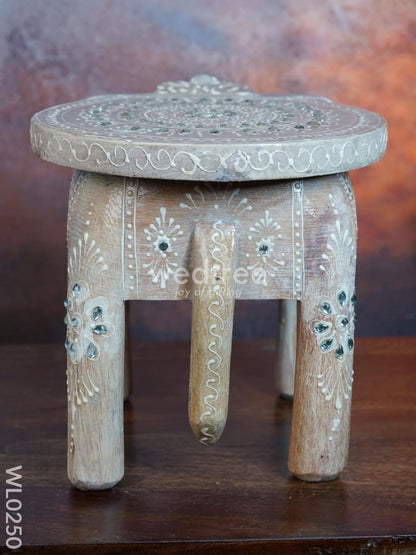 Elephant stool - 8 inch (White) - WL0250