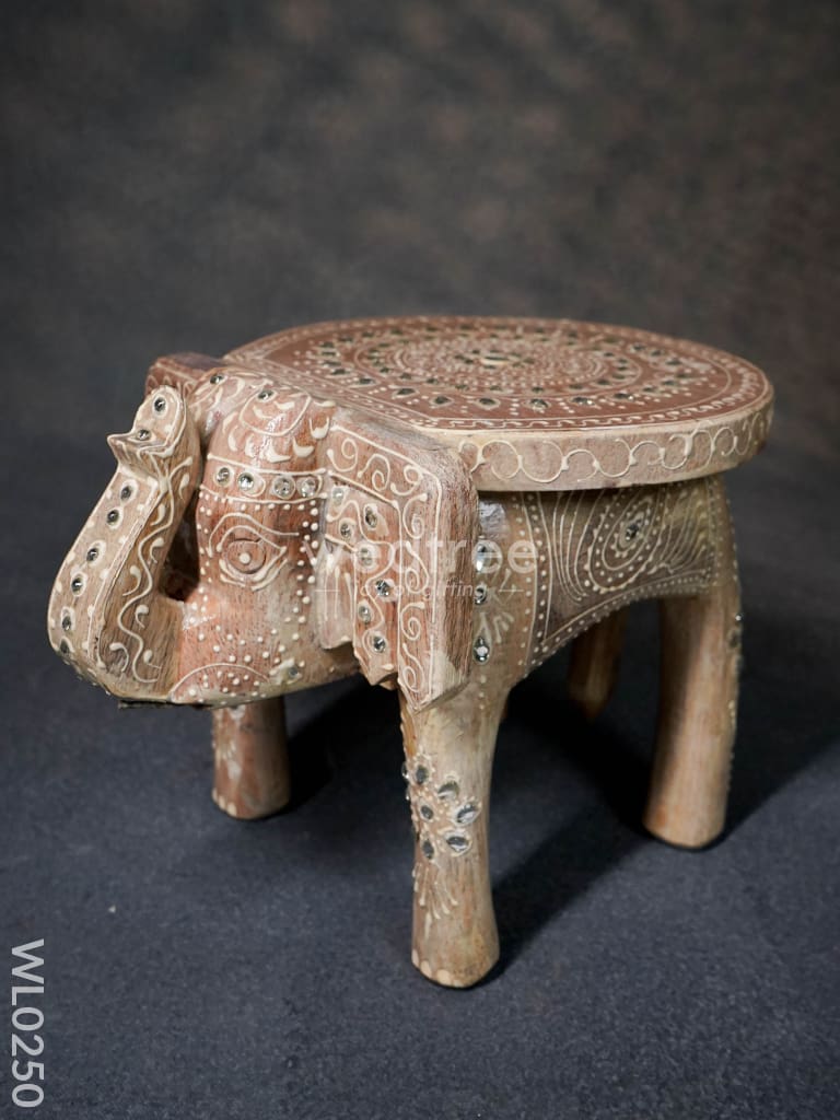 Elephant stool - 8 inch (White) - WL0250