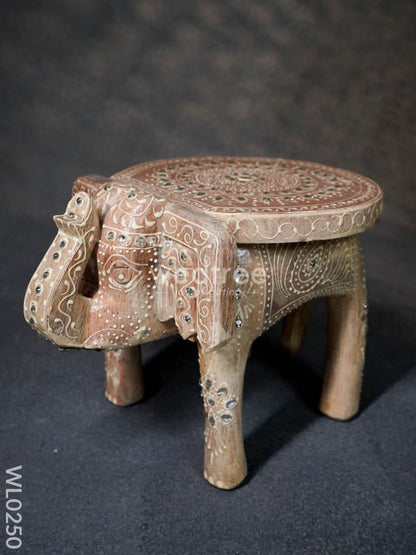 Elephant stool - 8 inch (White) - WL0250