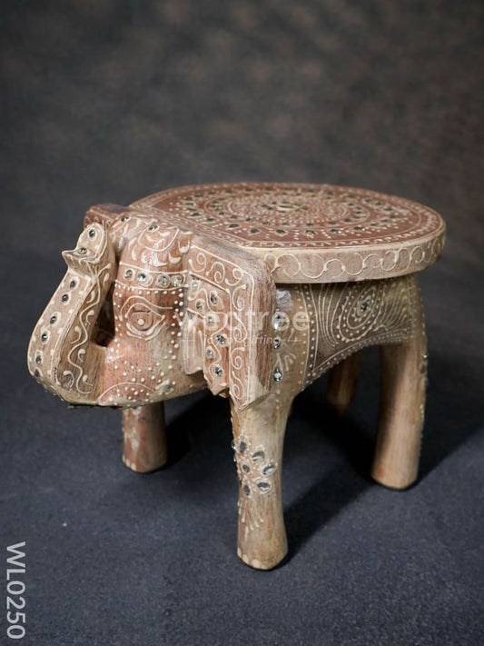 Elephant stool - 8 inch (White) - WL0250