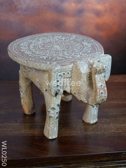 Elephant stool - 8 inch (White) - WL0250