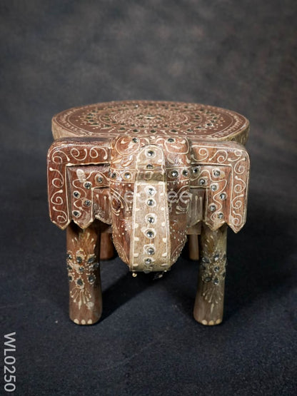 Elephant stool - 8 inch (White) - WL0250