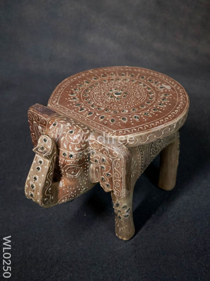 Elephant stool - 8 inch (White) - WL0250