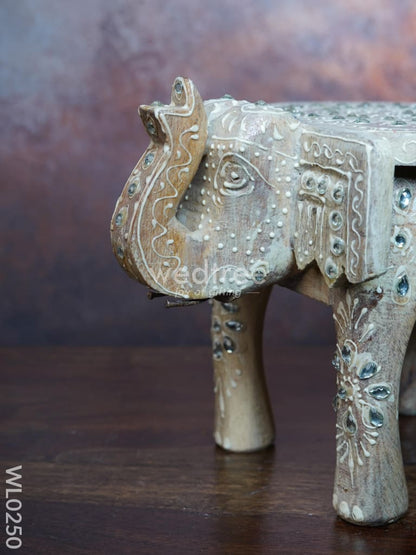 Elephant stool - 8 inch (White) - WL0250