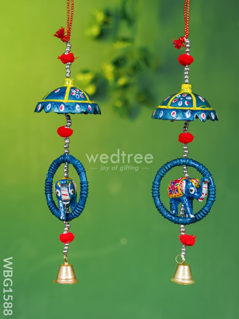 Elephant Thoran with Bells - Set of 2 - WBG1588