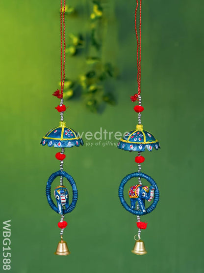 Elephant Thoran with Bells - Set of 2 - WBG1588