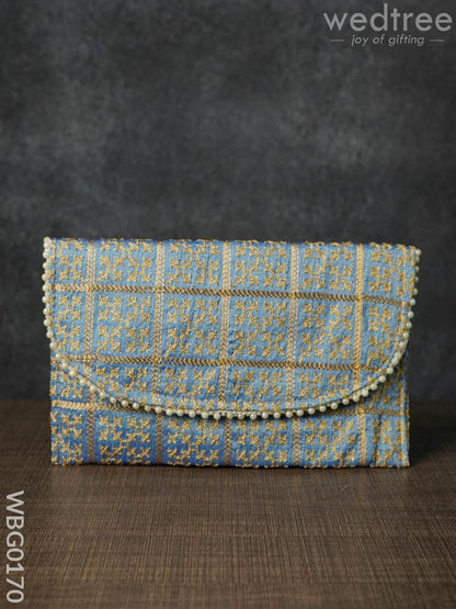 Embroidery Clutch Purse with Cross Design - WBG0170