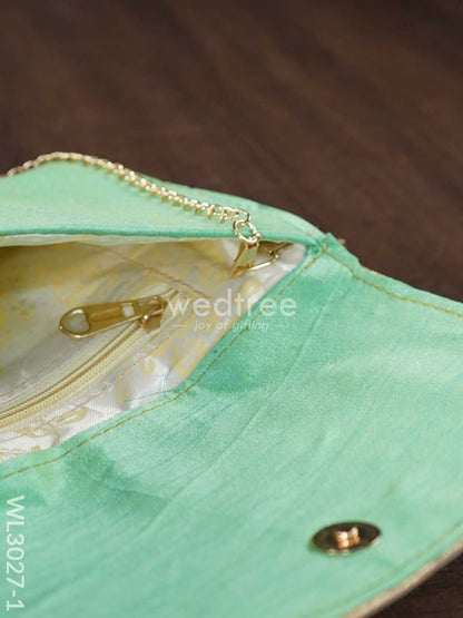 Envelope Style Sling Bag with Floral Embroidery - WL3027