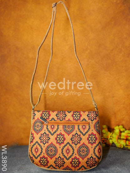Fabric Sling Bag with Floral Prints - WL3890