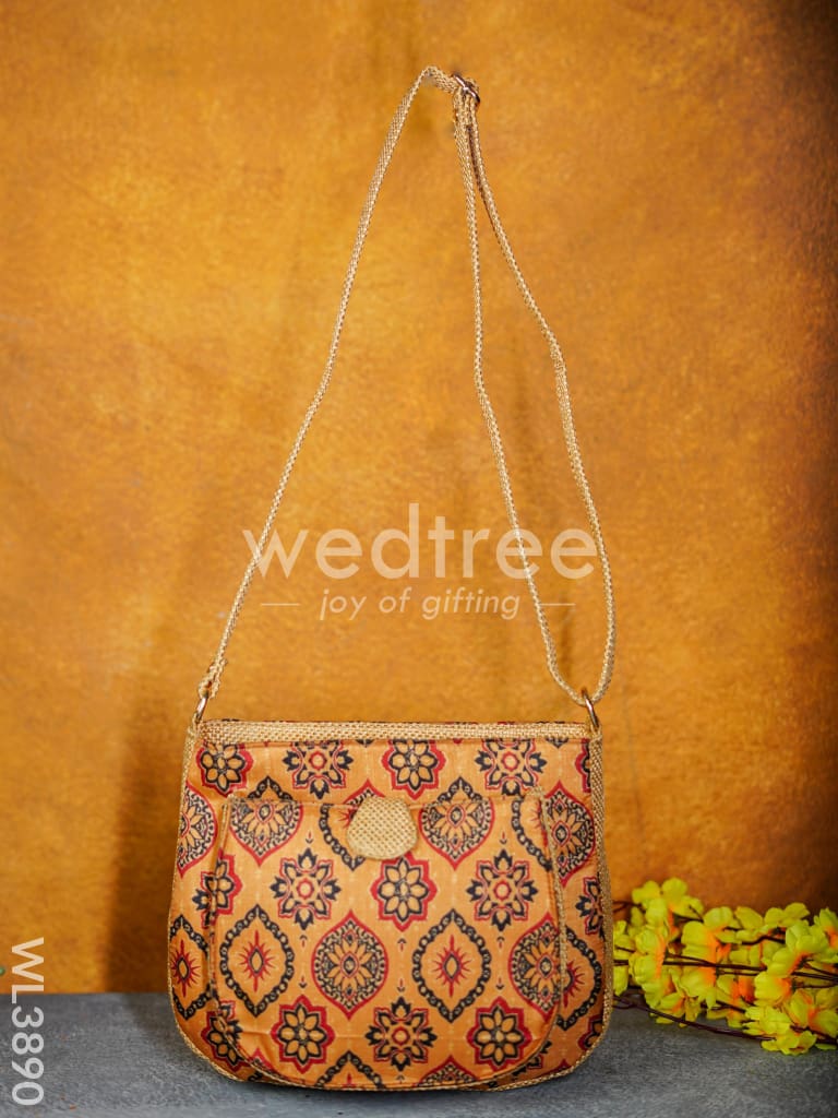 Fabric Sling Bag with Floral Prints - WL3890