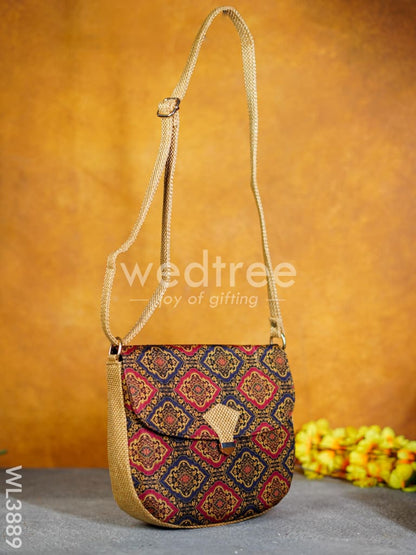 Fabric Sling Bag with Press Lock - WL3889