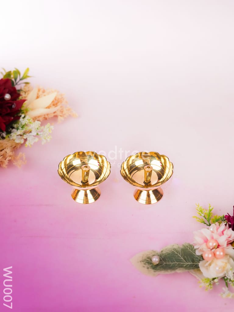 Festive Combo - Brass tray with Diya & Shank & Chakra - WU007
