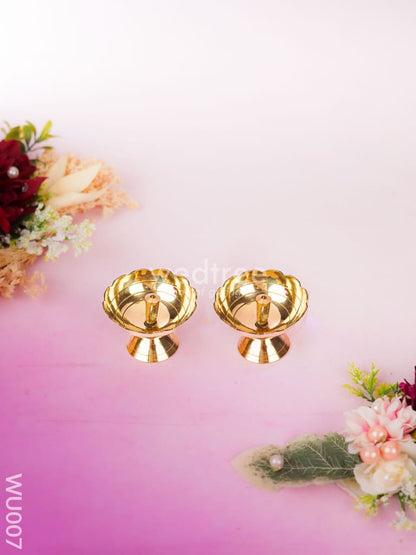 Festive Combo - Brass tray with Diya & Shank & Chakra - WU007