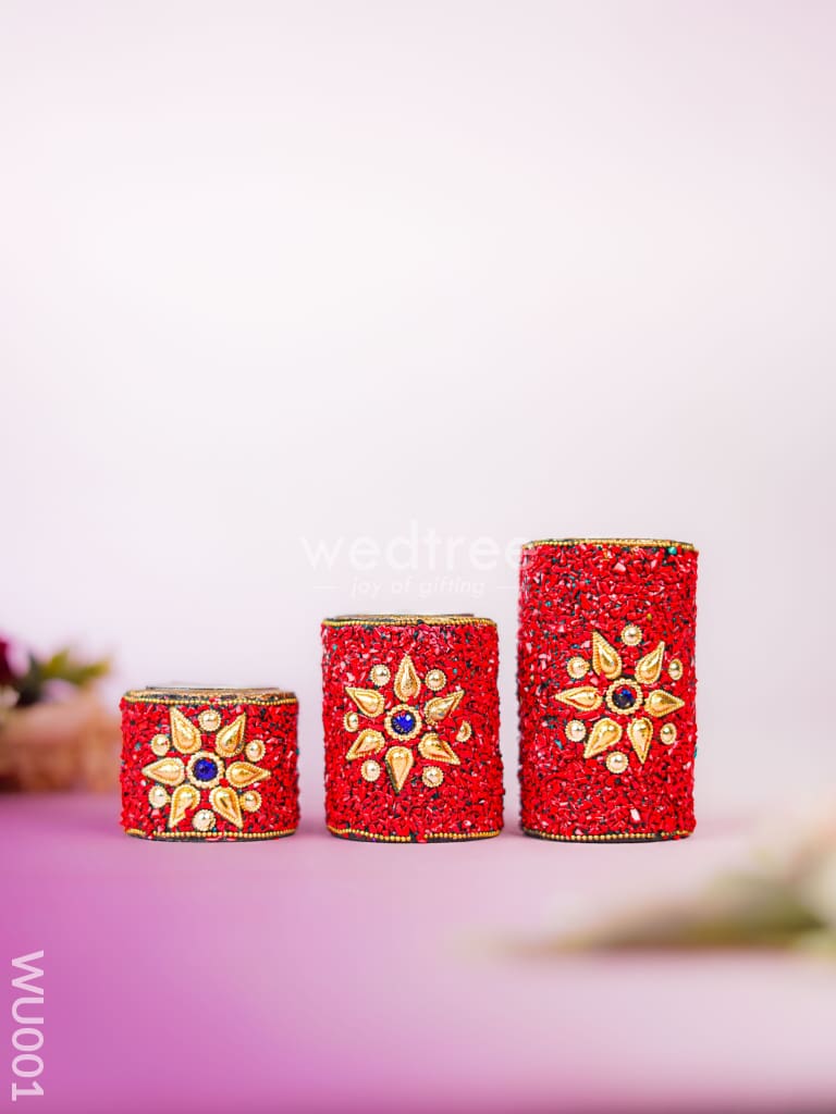Festive Combo - Brass Tray with Dry Fruits & Wooden Candle Holder - WU001