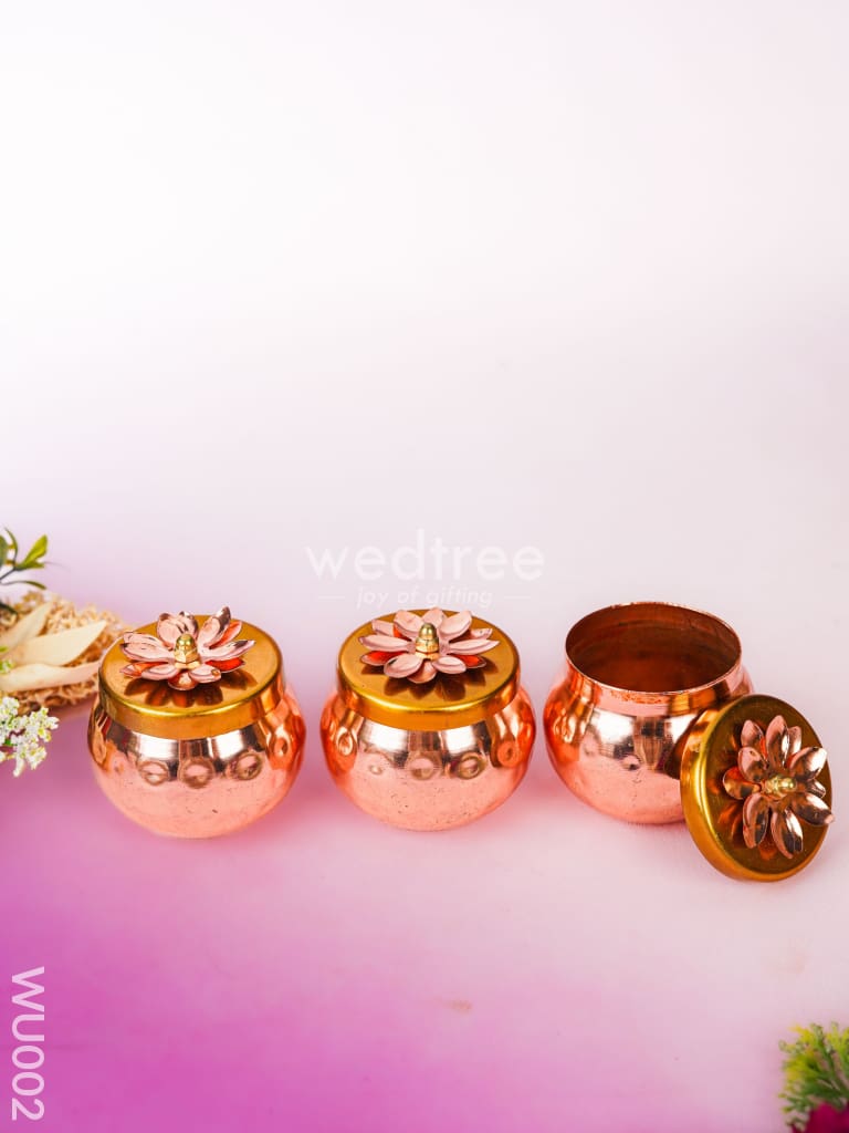 Festive Combo - Lotus Tray with Floral Jar & Dry Fruits - WU002