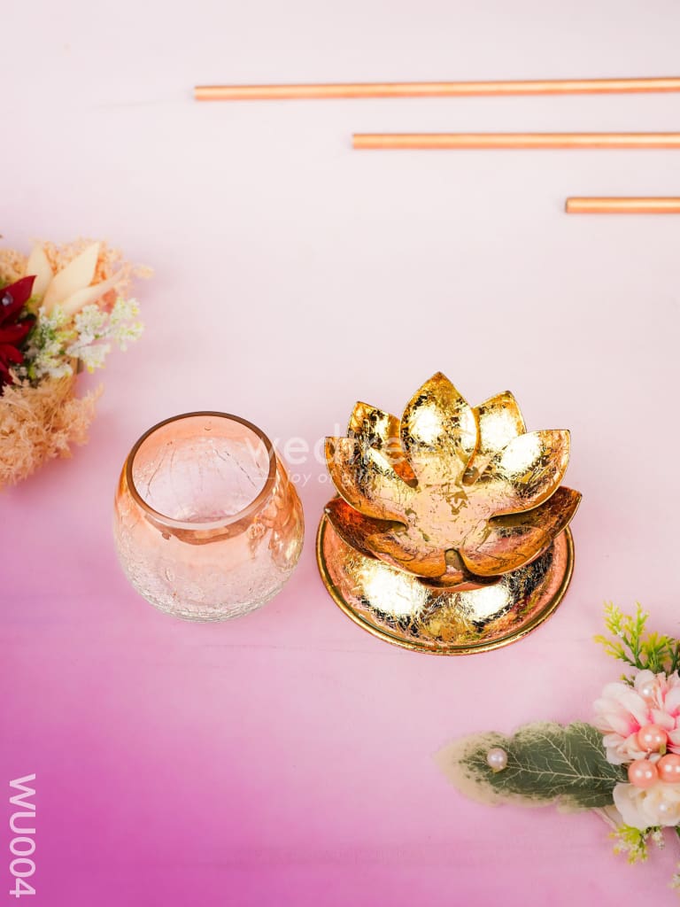 Festive Combo - Peacock Tray with Candle Holder & Dry Fruits - WU004