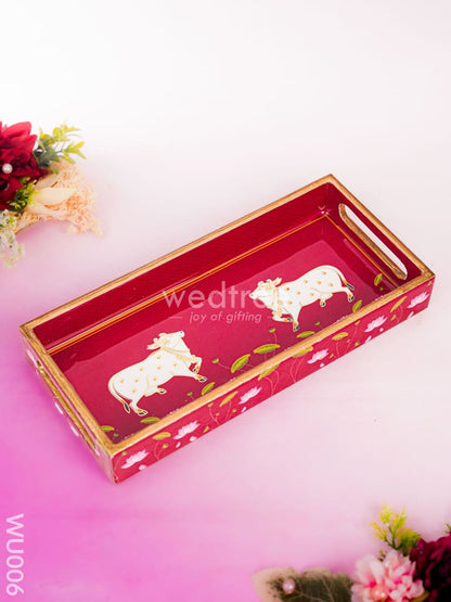 Festive Combo - Pichwai Tray with Dry Fruit Jar & Dry Fruits - WU006