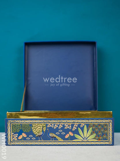 Flip Top Box - Blue Madhubani Print - WH0019