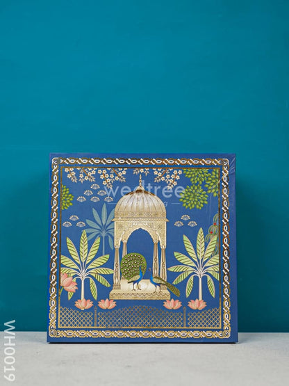 Flip Top Box - Blue Madhubani Print - WH0019