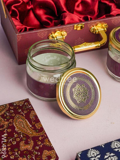 Floral 2 Jar Dry Fruit Box - WL4896