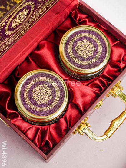 Floral 2 Jar Dry Fruit Box - WL4896