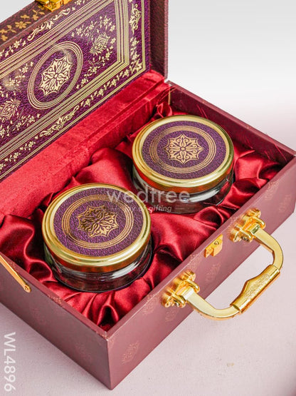 Floral 2 Jar Dry Fruit Box - WL4896