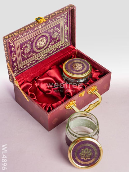 Floral 2 Jar Dry Fruit Box - WL4896