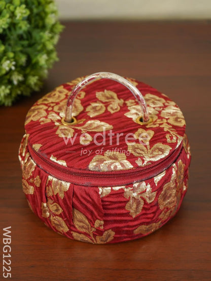 Floral Design Bangle Box with Handle - 6.5 inch - WBG1225