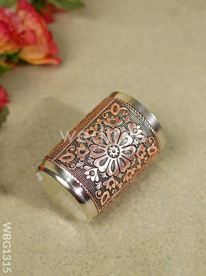 Floral Design Glass - Copper Finish - WBG1315