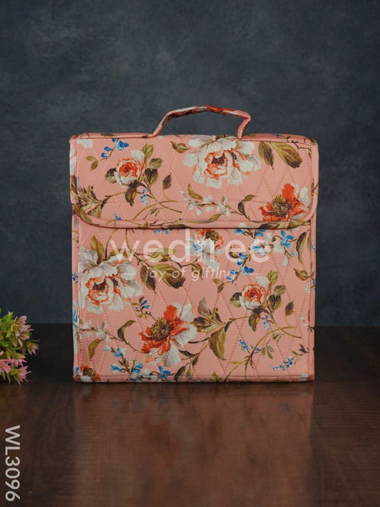 Floral Design Jewel Pouch with Handle (10x10) - WL3096