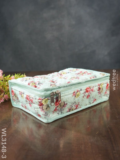 Floral Designed Jewel Pouch with Bangle Holder (10x7) - WL3148