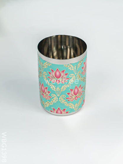 Floral Digital Printed Meenakari Glass - WBG1398