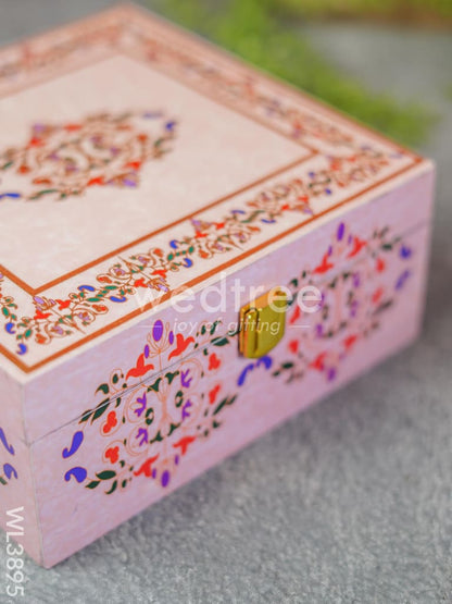 Floral Dry Fruit Box with 4 Partitions - WL3895