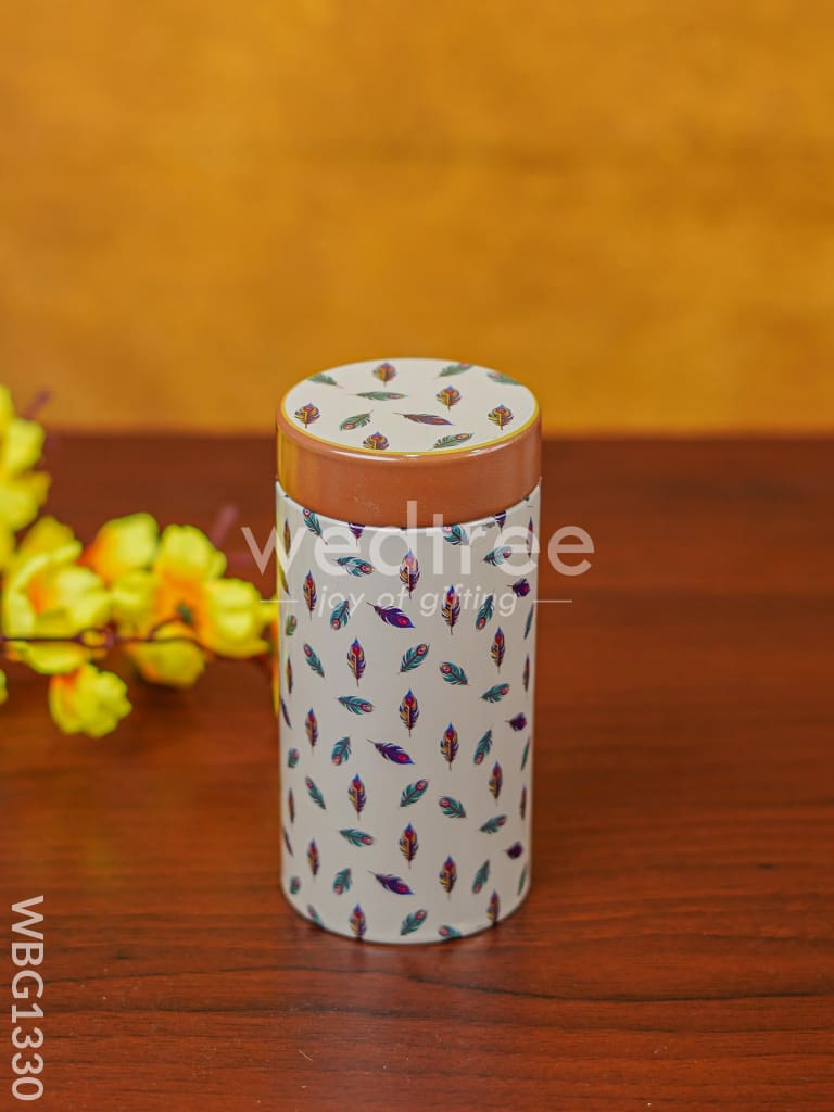 Floral Printed Tin Jar - WBG1330