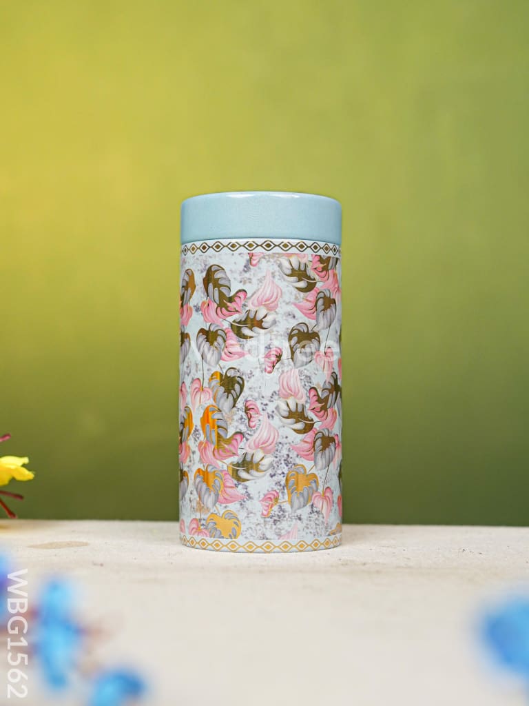 Floral Printed Tin Jar - Wbg1562 Jars & Boxes Rg