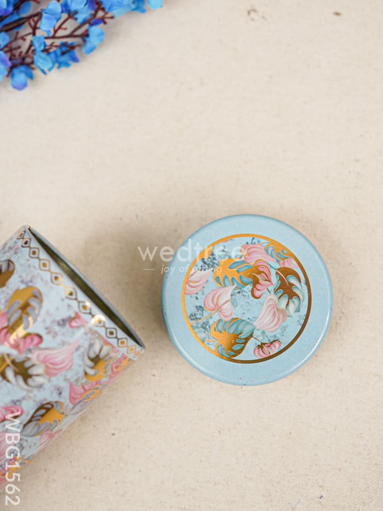 Floral Printed Tin Jar - Wbg1562 Jars & Boxes Rg