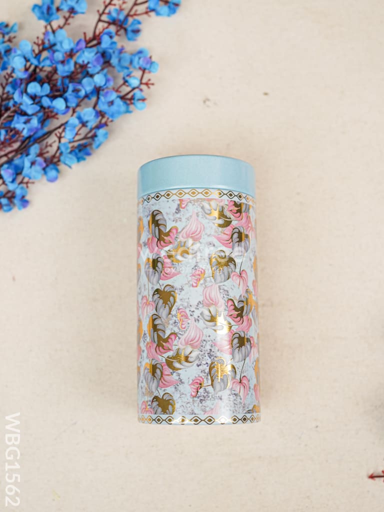 Floral Printed Tin Jar - Wbg1562 Jars & Boxes Rg