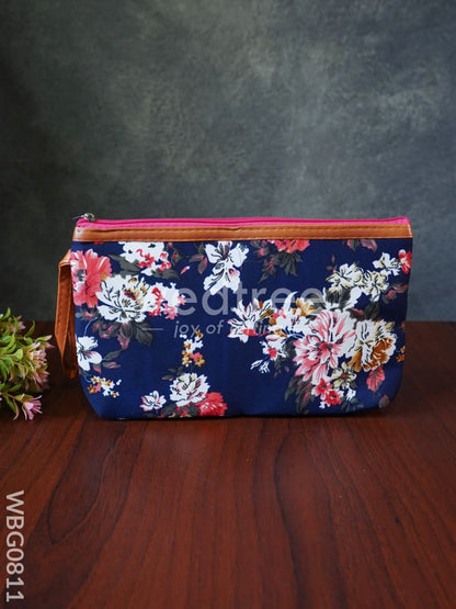 Floral Purse with Faux Leather - WBG0811
