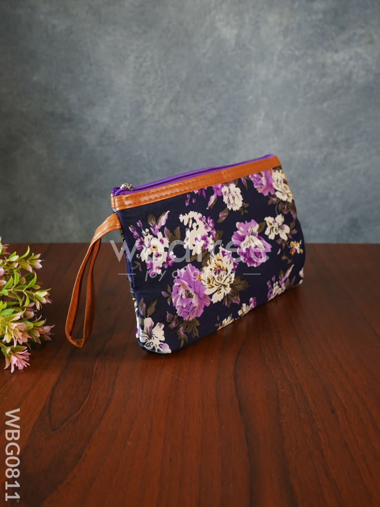Floral Purse with Faux Leather - WBG0811