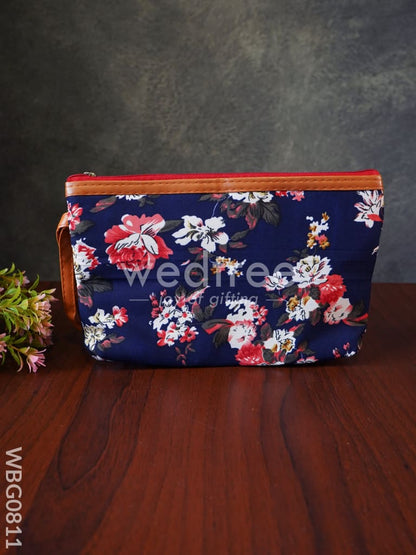 Floral Purse with Faux Leather - WBG0811