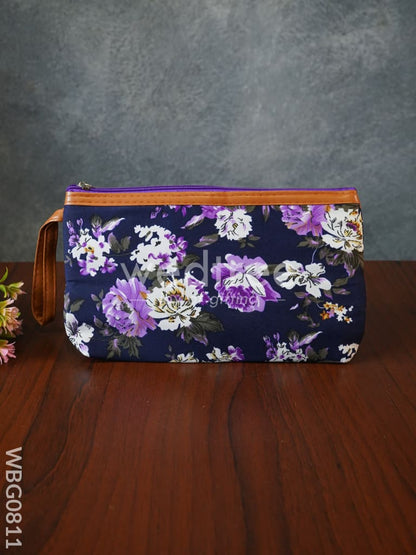 Floral Purse with Faux Leather - WBG0811
