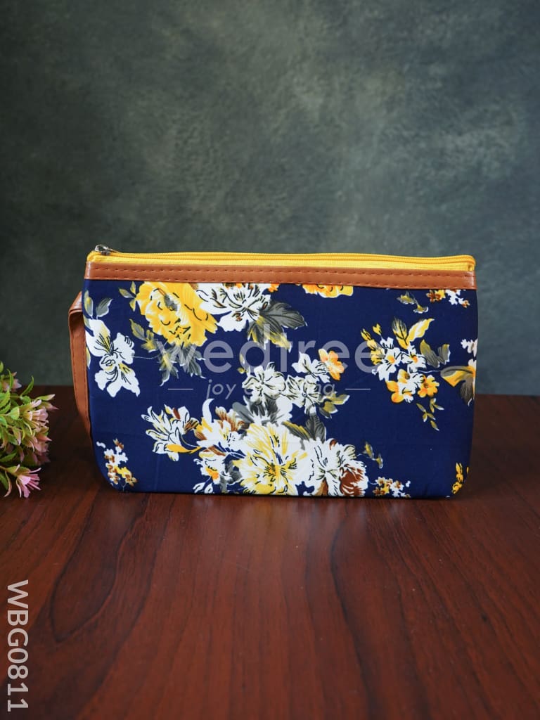 Floral Purse with Faux Leather - WBG0811
