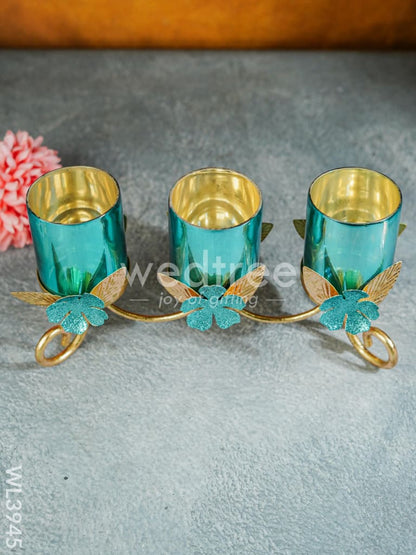 Floral Stand with 3 Glass Candle Holders - WL3945