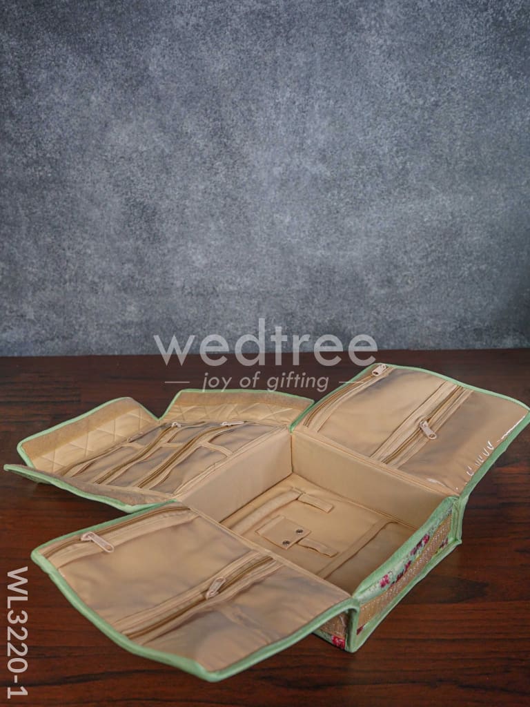 Foldable Jewel Pouch with Handle (8.5x8) - WL3220
