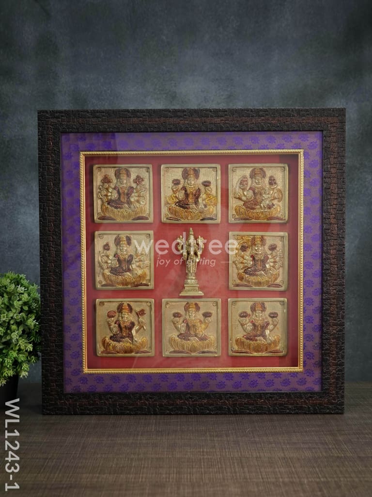 Frame : Brass Ashtalakshmi and Tirupathi balaji idol (14.2 X 14.5 Inches)  - WL1243