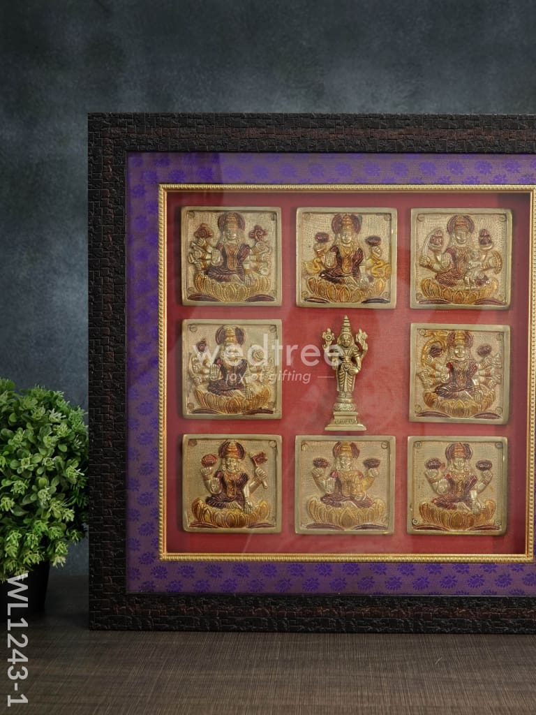 Frame : Brass Ashtalakshmi and Tirupathi balaji idol (14.2 X 14.5 Inches)  - WL1243