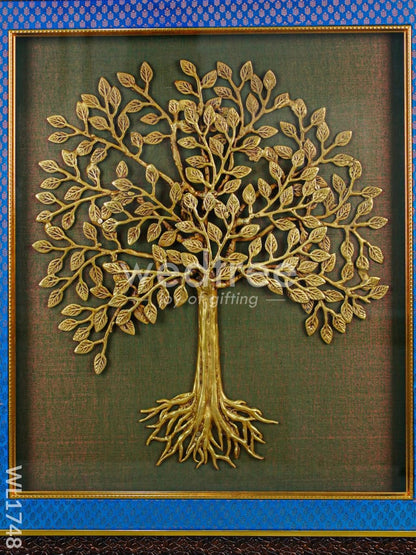 Frame: Brass Kalpavriksha Tree with Roots 24x24 - WL1748
