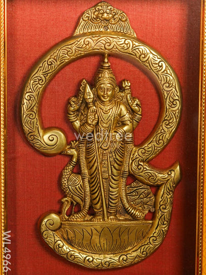 Frame: Brass Om Murugan - 15*10 inch - WL4966